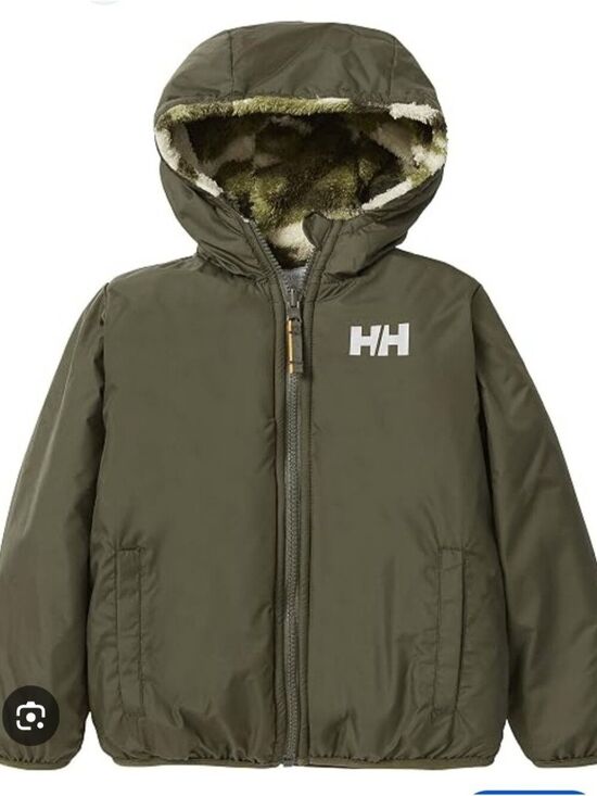 Helly Hansen Other - HELLY HANSEN | Champ Reversible Jacket Camo Sherpa Green Boys Sz 7